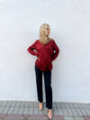 Rossi Satin Blouse Rust