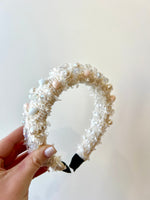 Tabbi Jeweled Headband - White