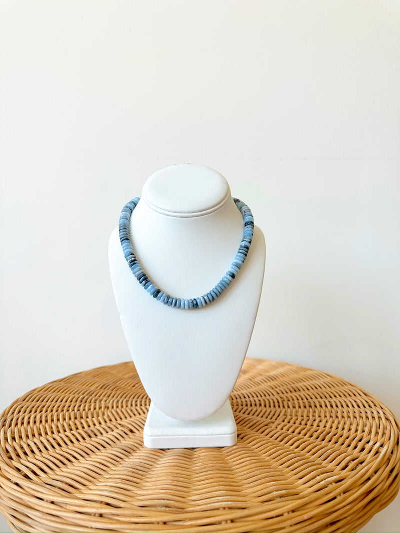Harper Beaded Necklace-Navy