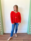 Sadie Knit Cardigan- Red