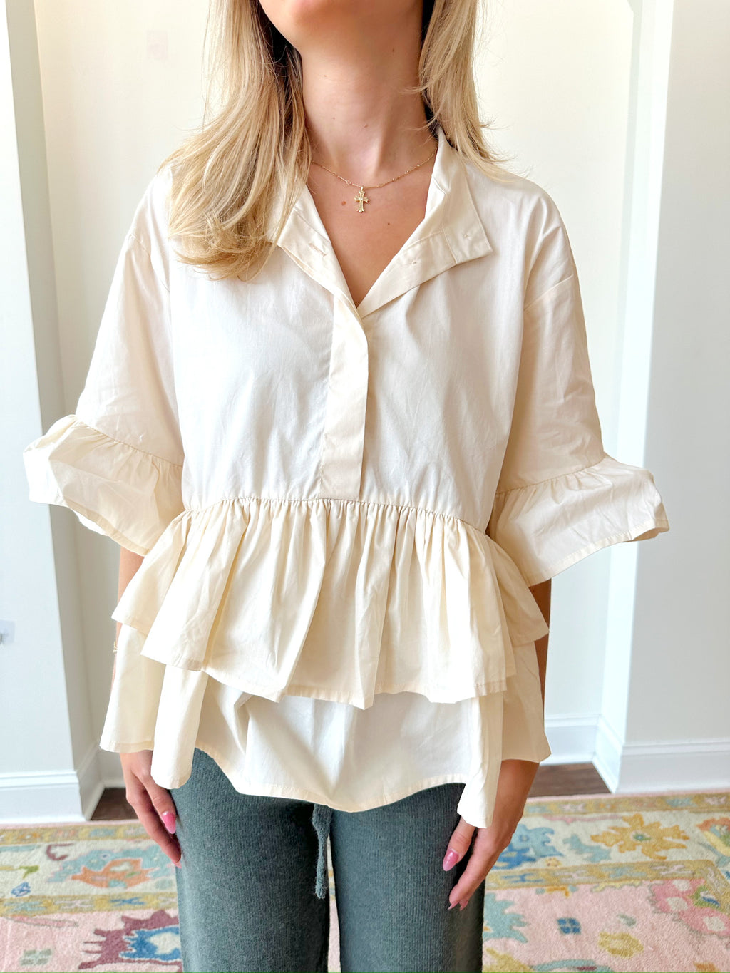 Avery Cream Top