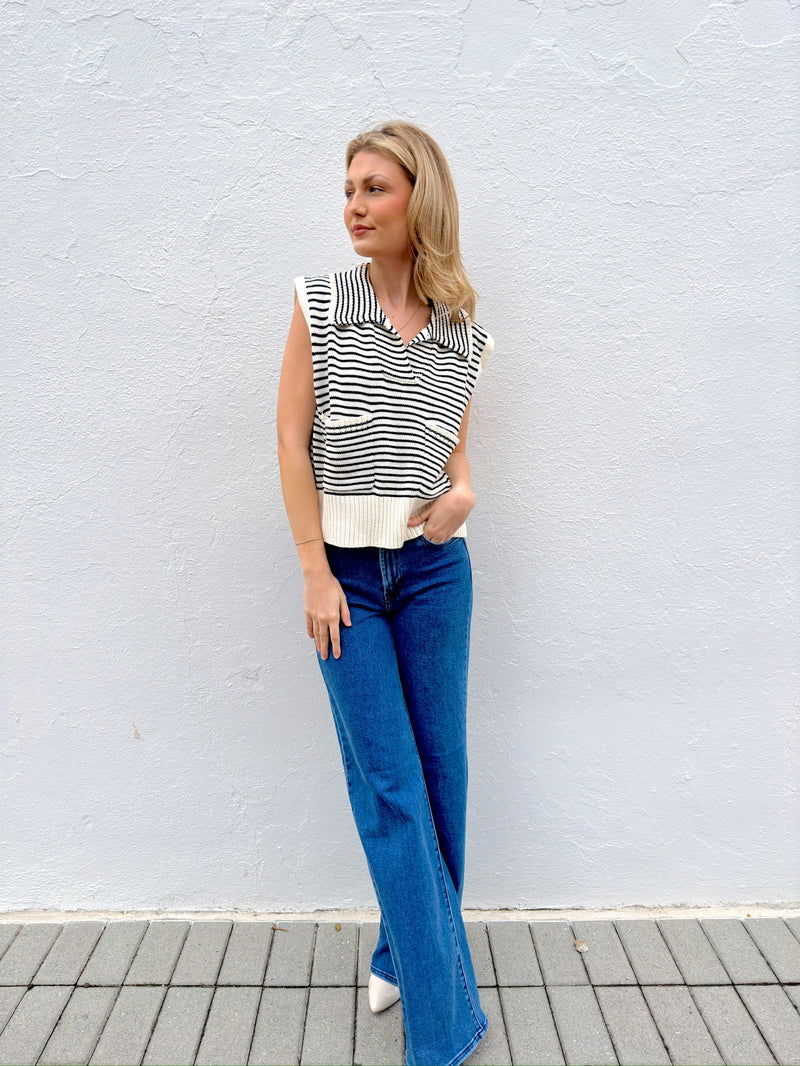 Mariam Striped Vest