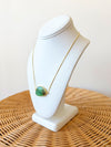 EE Irregular Stone Slip Necklace-Green