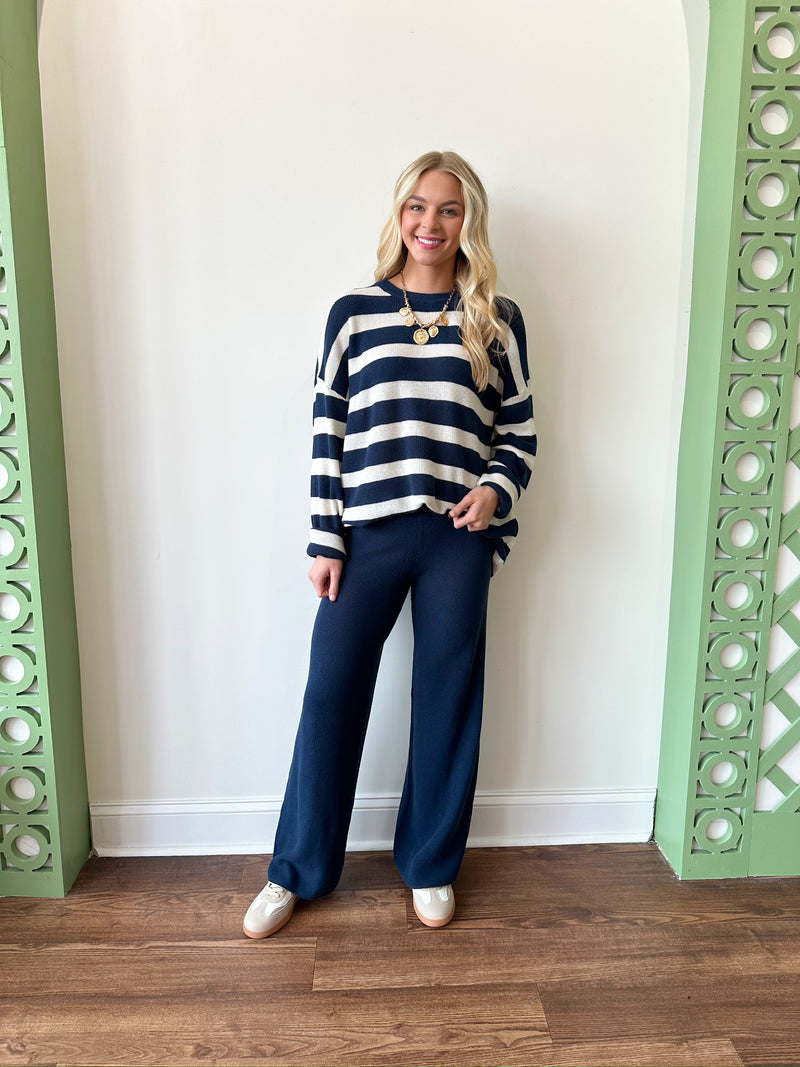 Lexie Knit Set-Navy
