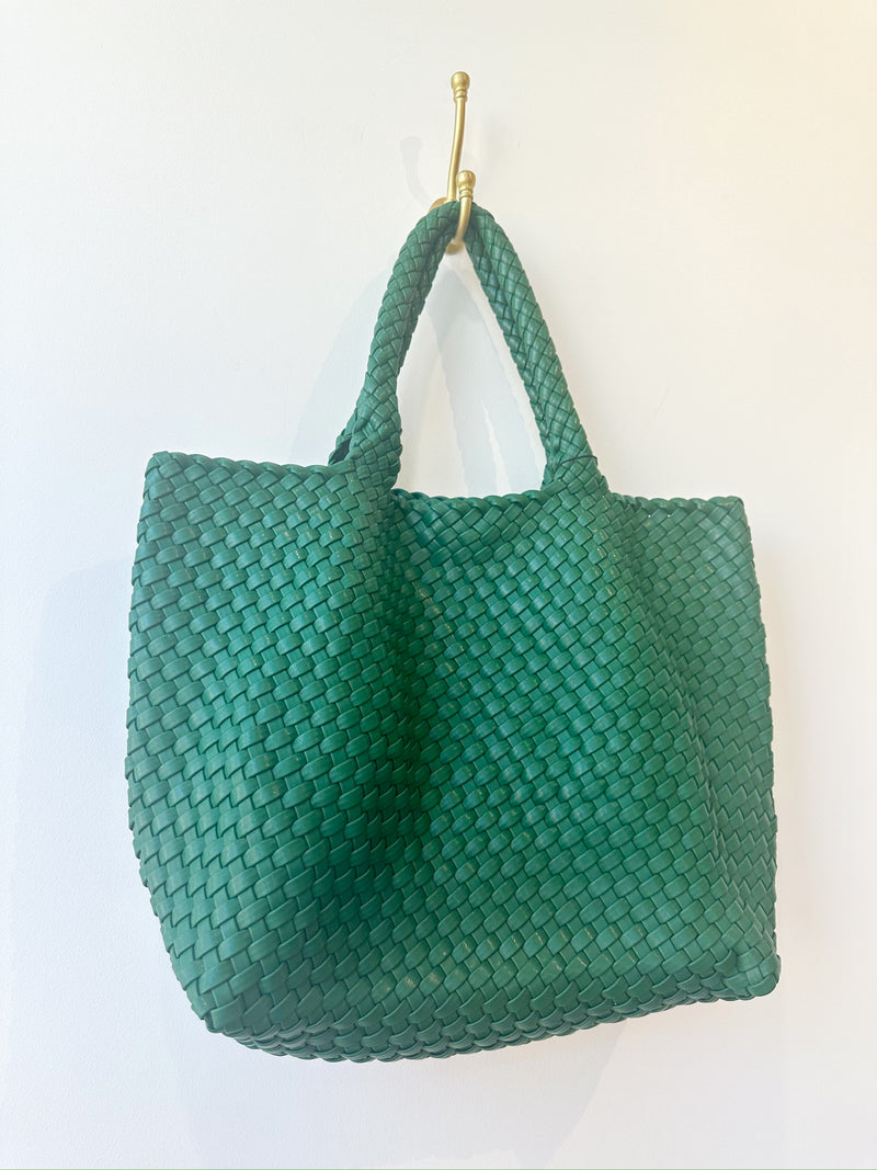 Gracie Woven Tote Bag -Green