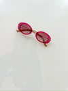 Carrie Oval Sunglasses-Red