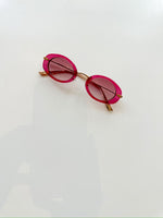 Carrie Oval Sunglasses-Red
