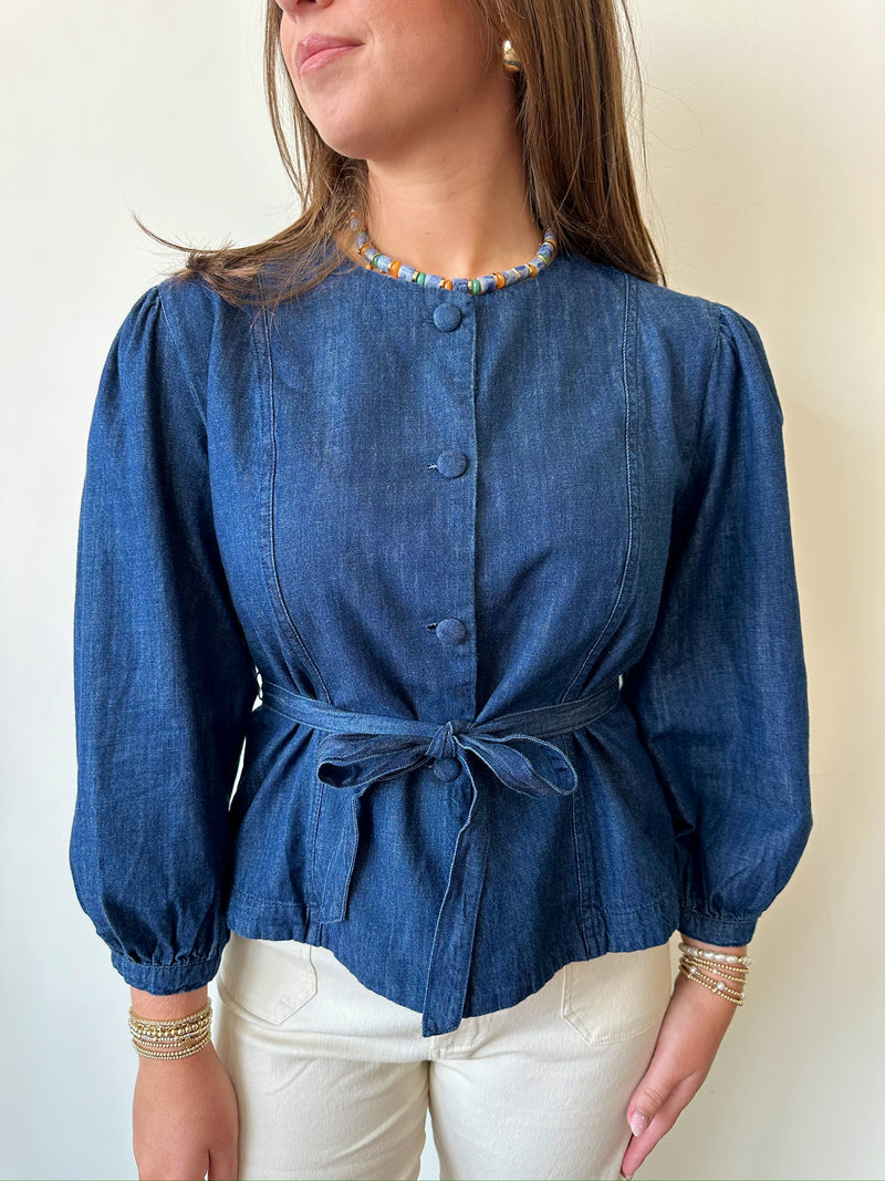 Hazel Denim Top