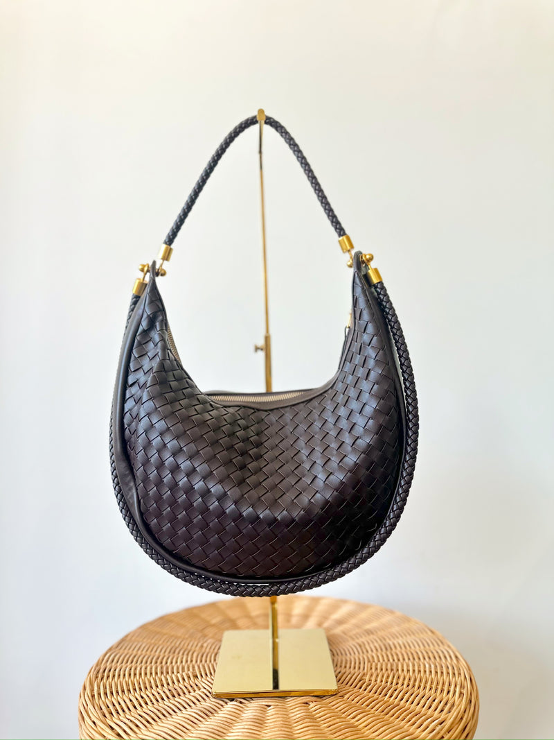 Sarah Woven Bag-Brown