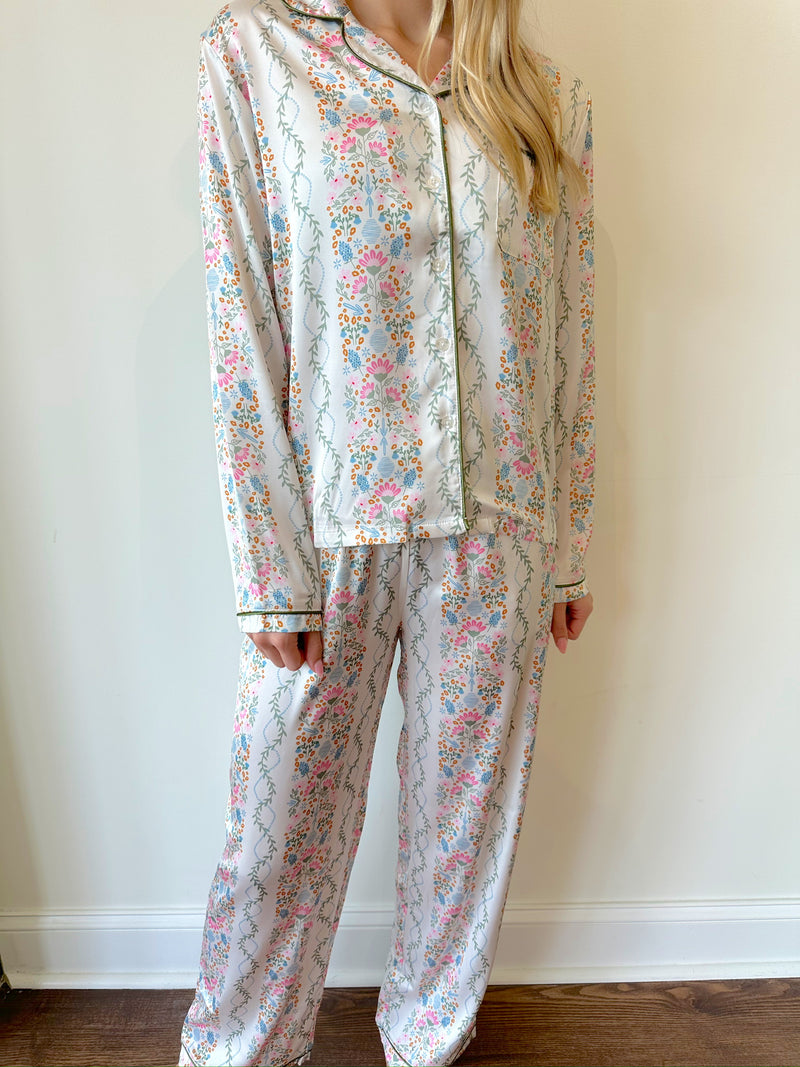 Charlotte Ivy Satin PJ Set