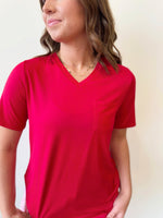 Highlands PJ Tee- Red