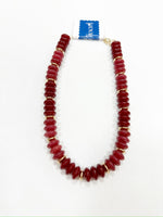 Macy Beaded Necklace- Wine