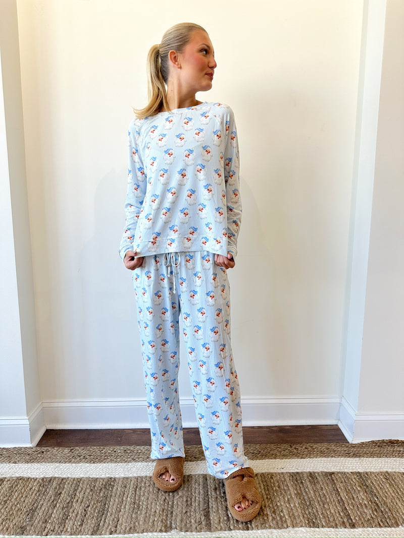 Annie Santa PJ Set-Blue