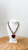 Carmin Beaded Necklace-Wine