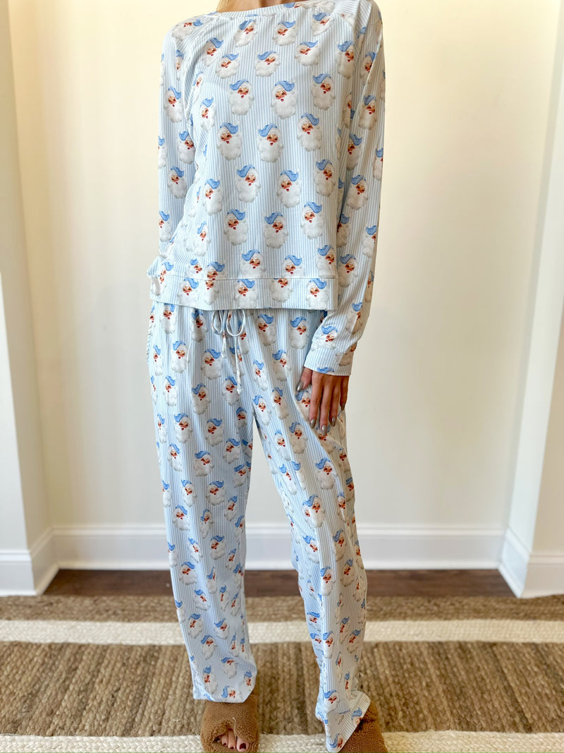 Annie Santa PJ Set-Blue