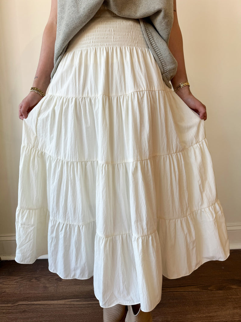 Celie Cream Skirt