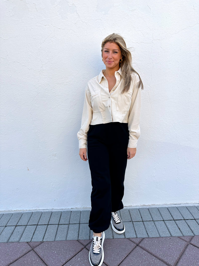 Avrielle Cream Button Up