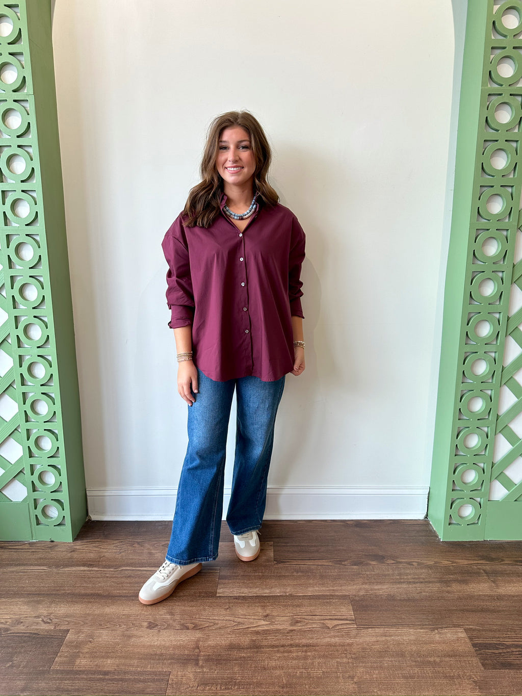 Ella Burgundy Top