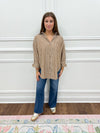 Sandra Camel Striped Top