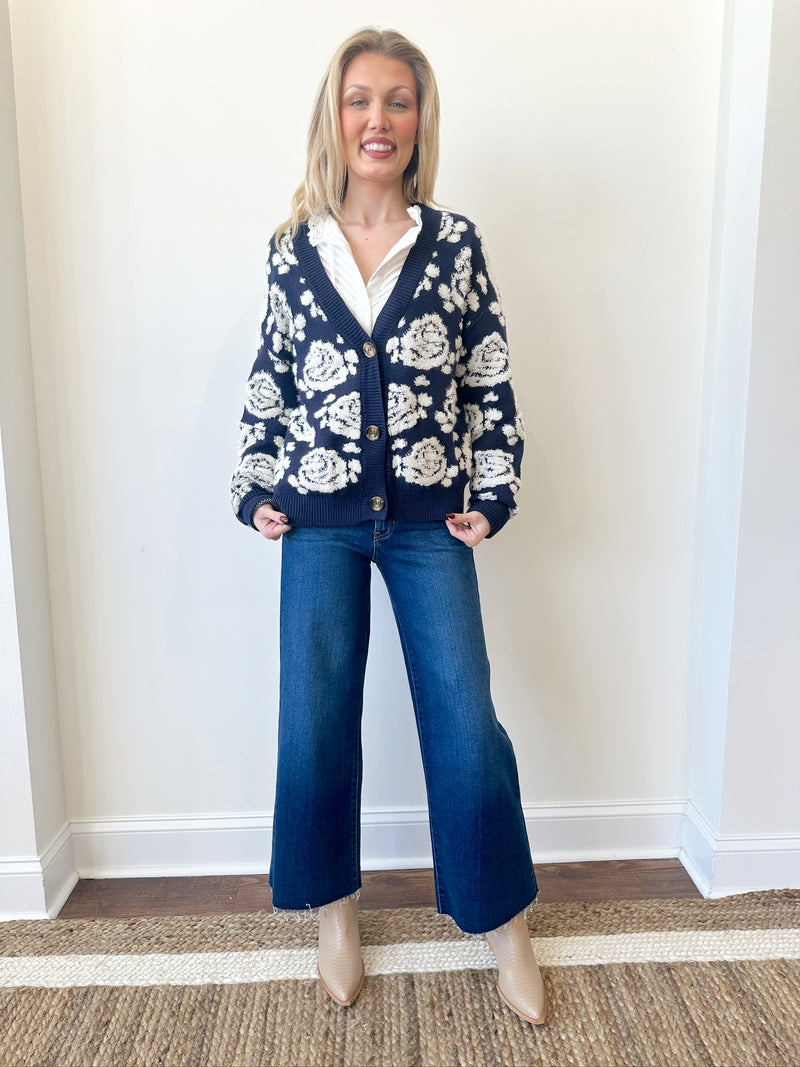 Luna Navy Cardigan