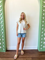Harper Striped Top-Blue