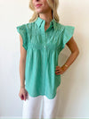 Grace Striped Top-Green