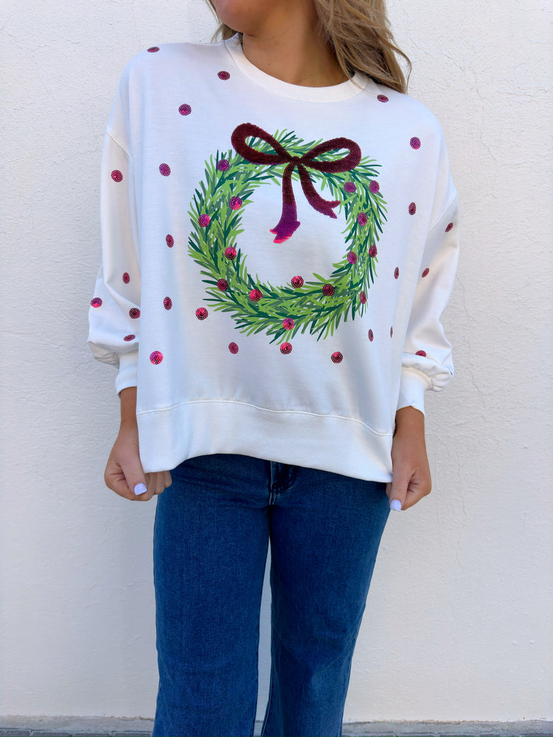 Holiday Wreath Sweatshirt