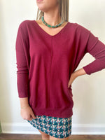 Becky Maroon Sweater