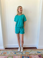 Cloud Fleece Shorts- Turquoise