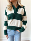 Anna Green Striped Sweater