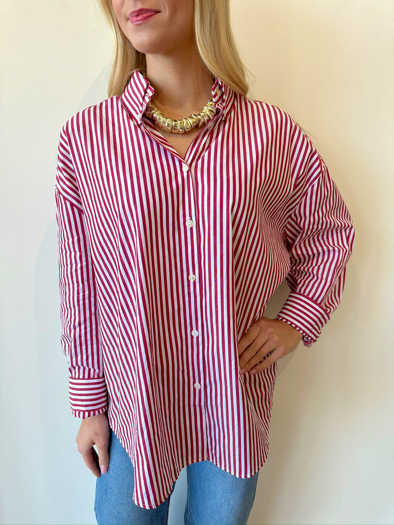 Eva Red Stripe Top