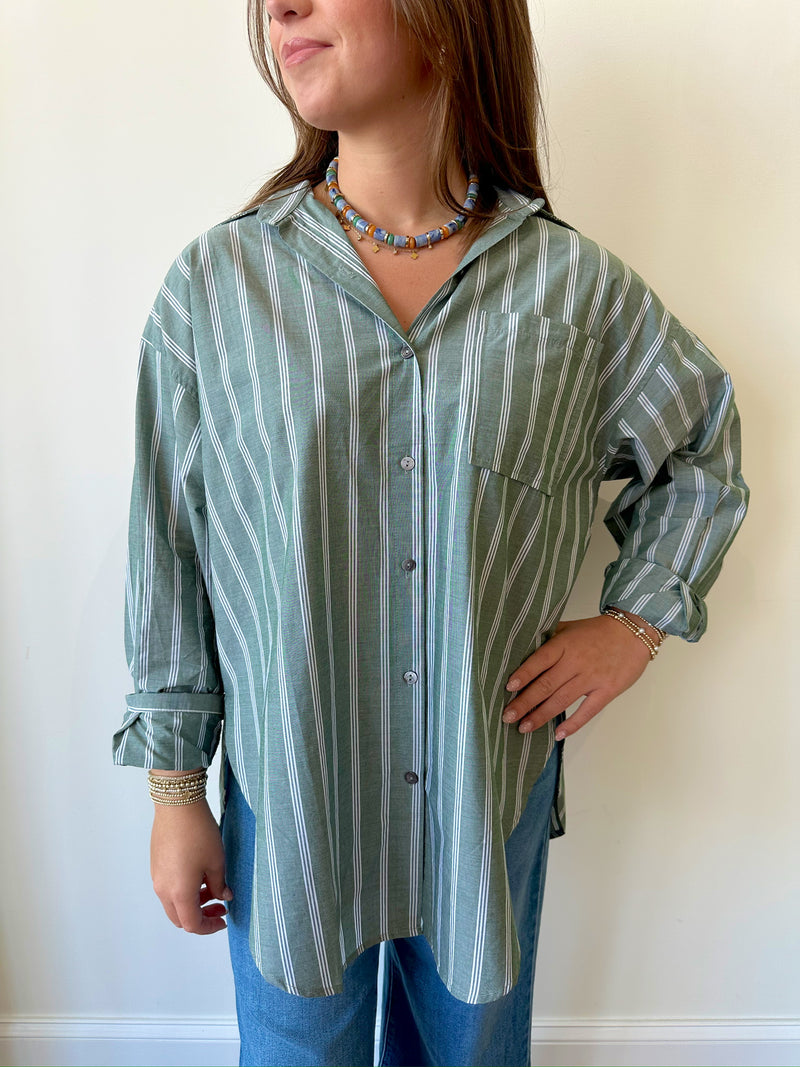 Mary Olive Stripe Top