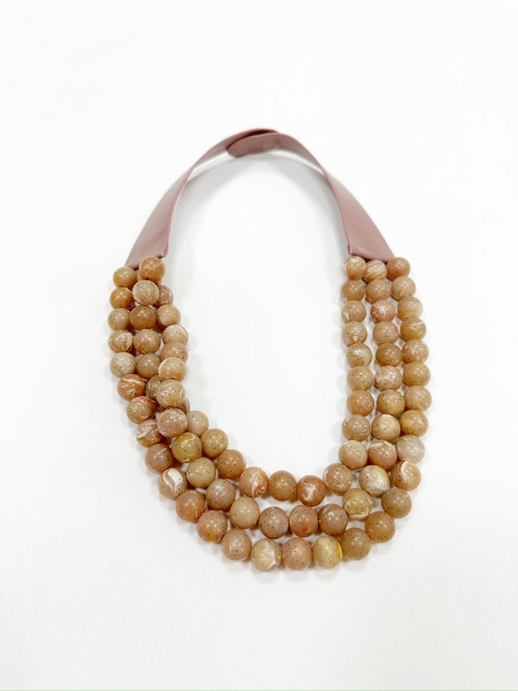 Kaylee Beaded Necklace- Brown