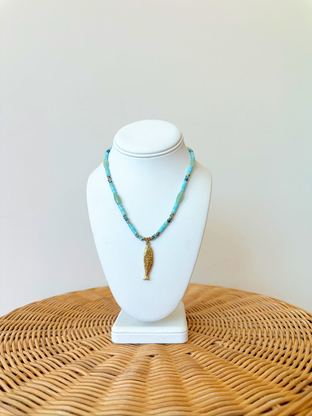 Mary Fish Pendant Necklace