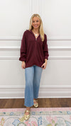 Sadie Burgundy Cardigan