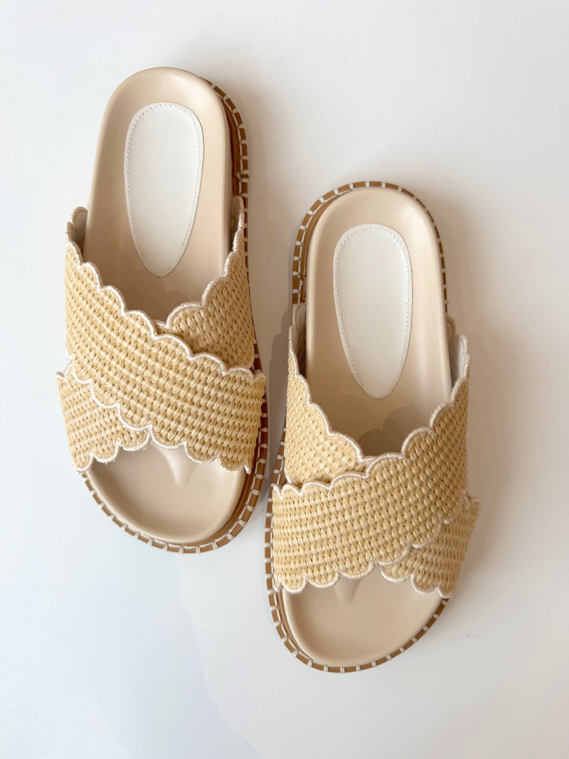 Margie Raffia Slide Sandal