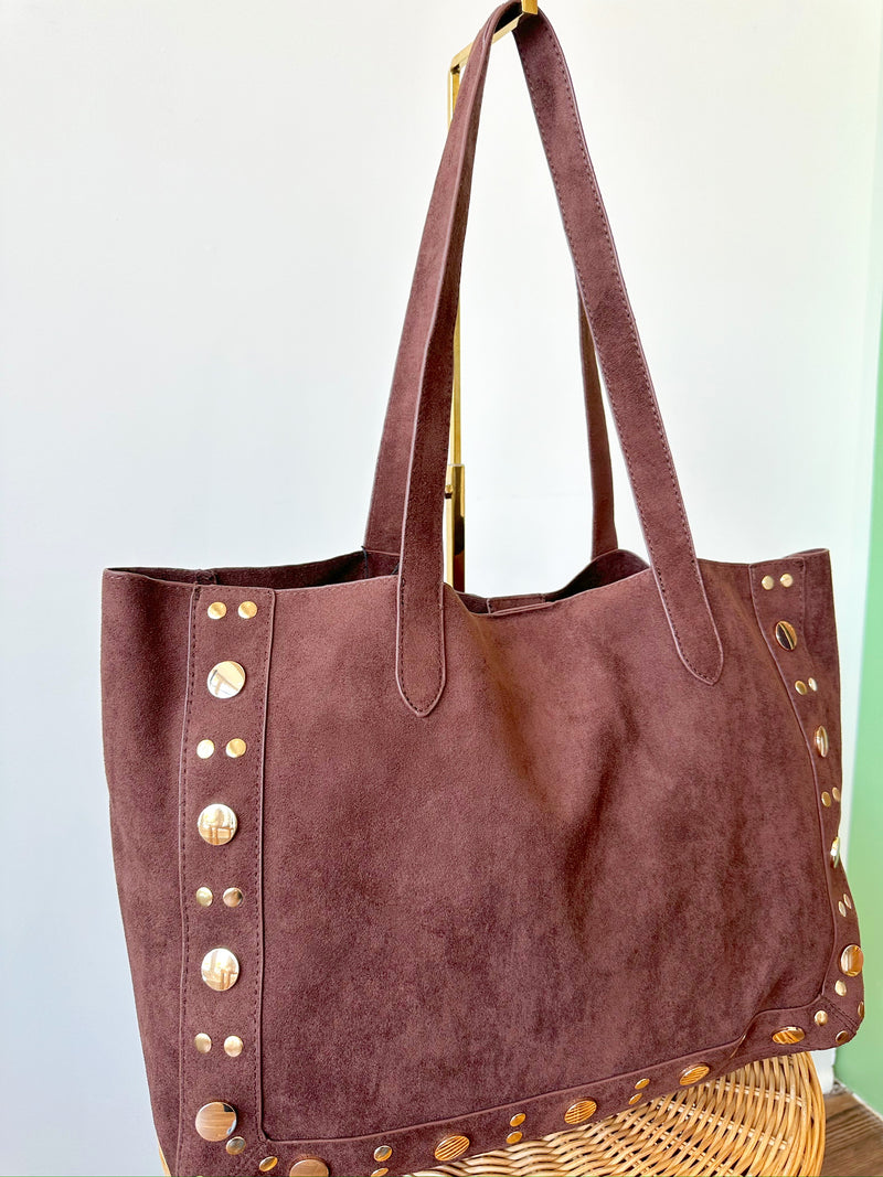 Carmin Brown Tote Bag