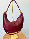 Sarah Woven Bag-Burgundy