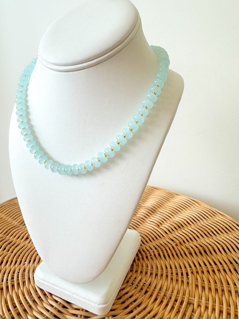 Regina Beaded Necklace-Blue