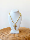 EE Pearl Cross Pendant Beam Chain-18"