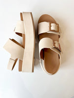 Rhonda Cream Platform Wedges