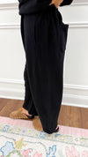 Ellie Barrel Joggers- Black