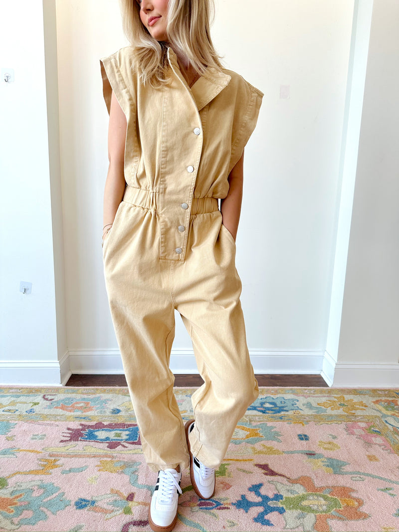 Cassie Taupe Jumpsuit