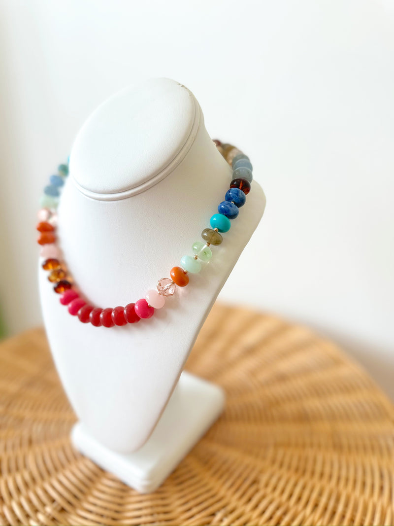 Angela Beaded Necklace-Multi