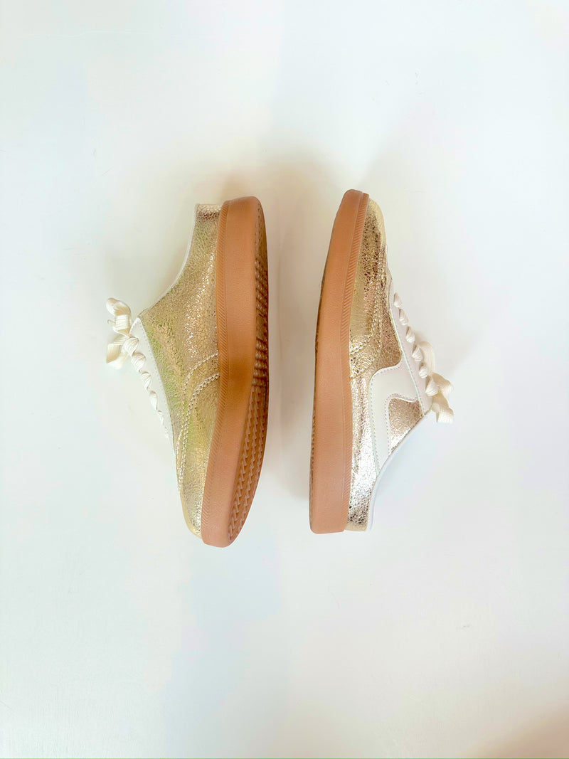 Sara Slip On Sneakers- Gold