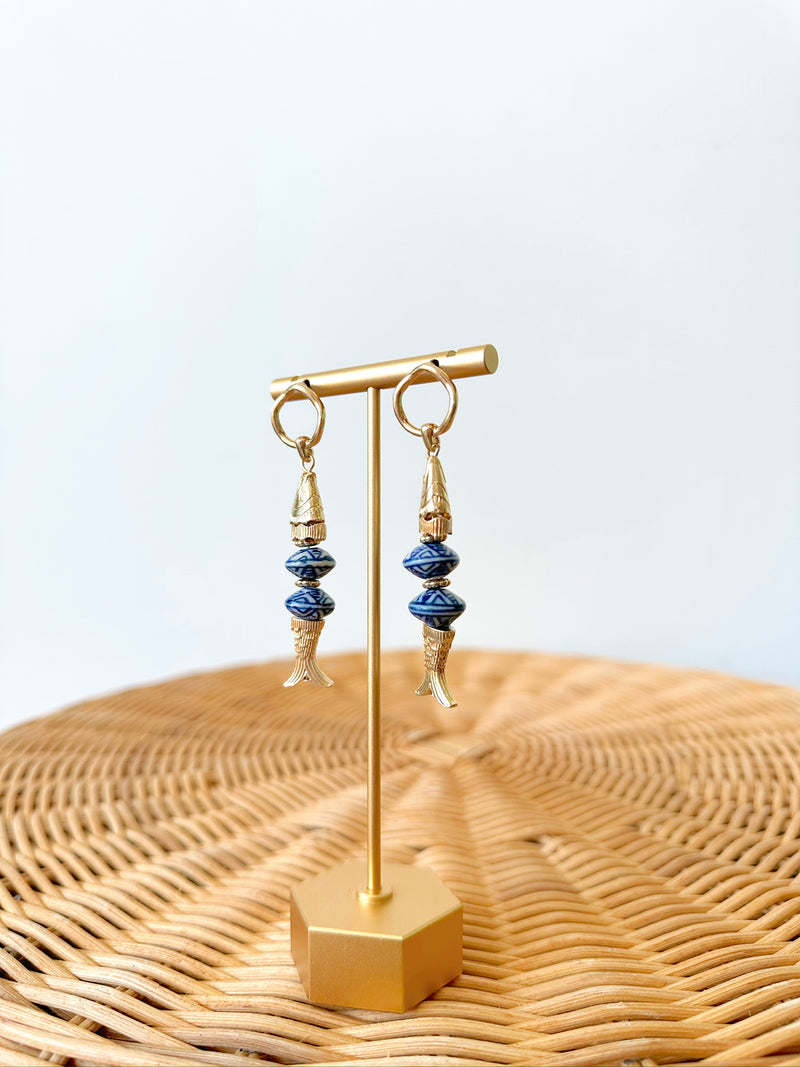 Jordan Fish Beaded Earrings