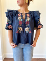 Jadie Navy Top