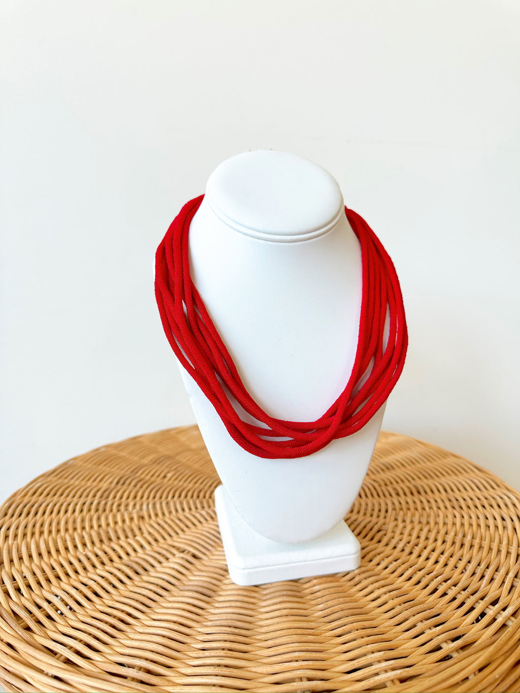 Ella Rope Necklace-Red