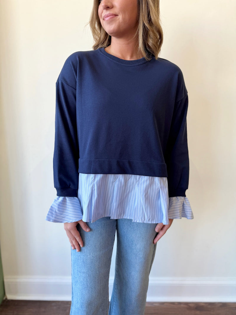 Jenny Navy Top