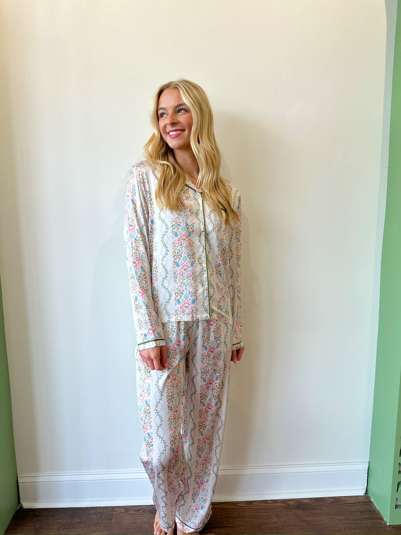 Charlotte Ivy Satin PJ Set